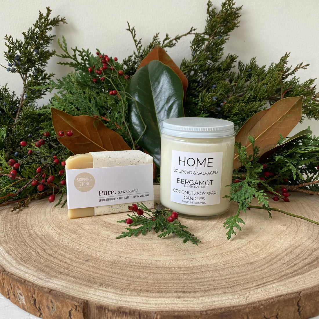 Holiday Gift set - Relaxing at home Small (with box and dried flower)