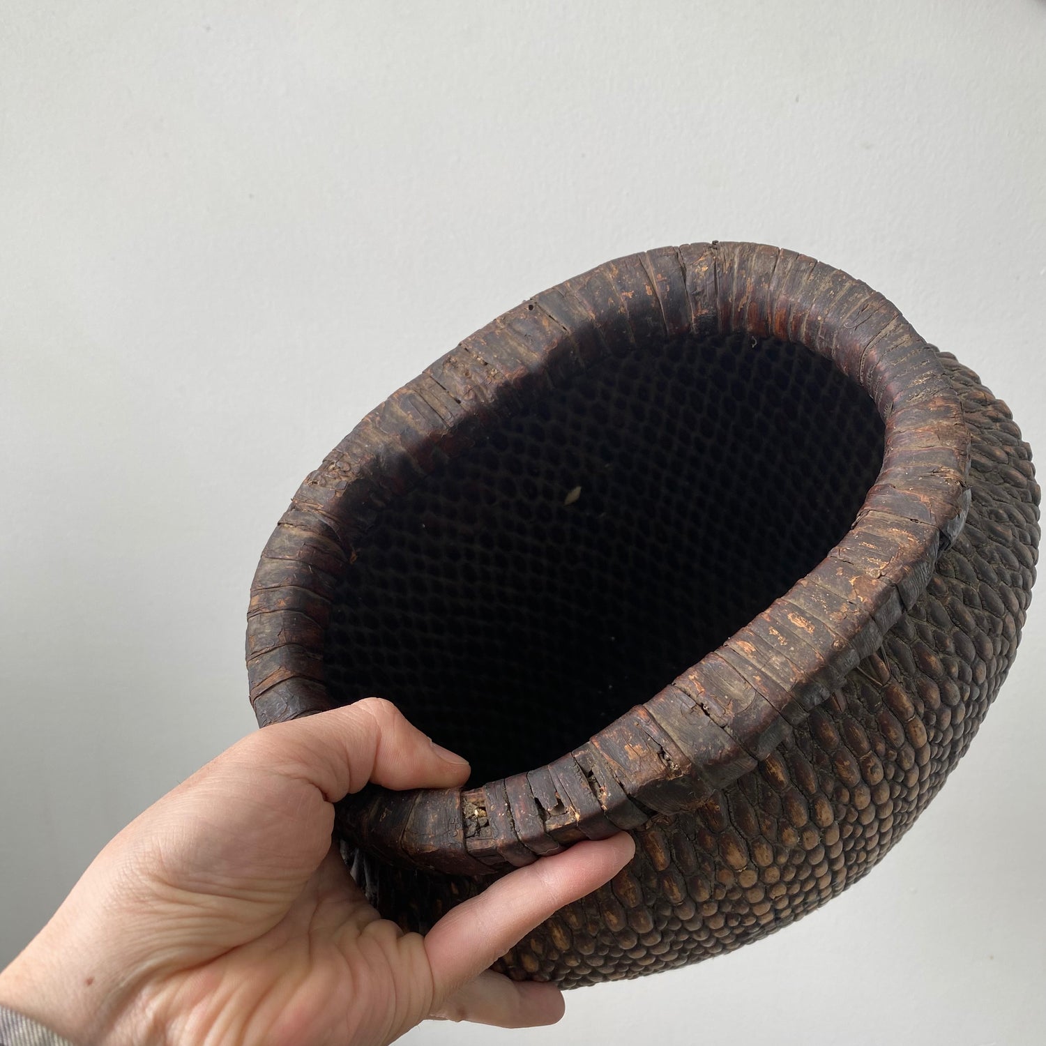 Antique Chinese Wicker Basket