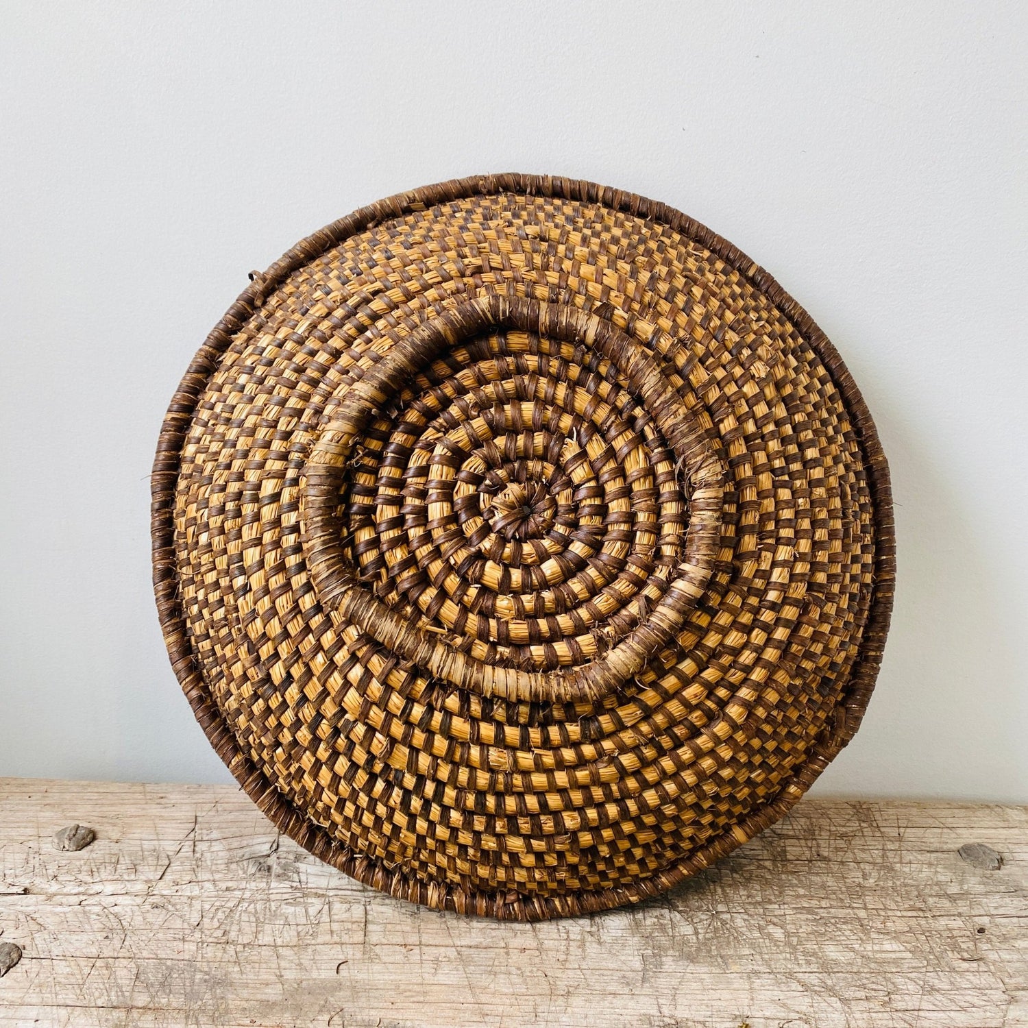 Antique French Rice Straw Basket | Early 20th Century - MIKAFleurAntique