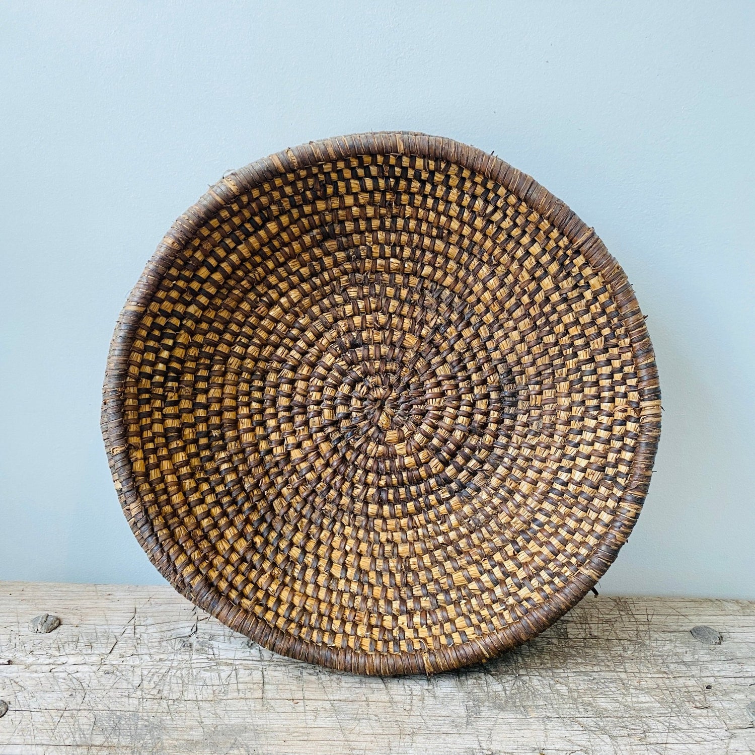 Antique French Rice Straw Basket | Early 20th Century - MIKAFleurAntique