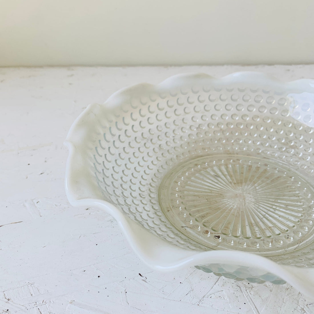 Moonstone round crimped bowl - MIKAFleur