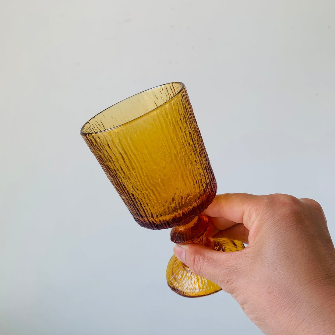 Vintage Amber Wine Glass - MIKAFleur